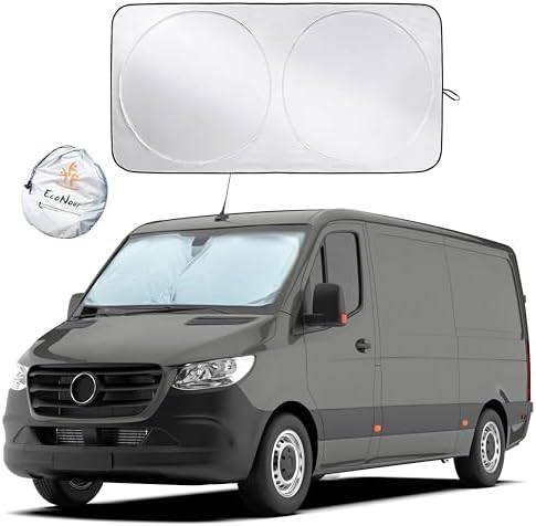EcoNour Foldable Van Windshield Sun Shade, Reflective Window Cover by EcoNour