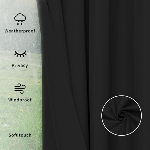 Easy-Going Outdoor Curtains for Patio 1 Panel, 110x108 inch - Image 6