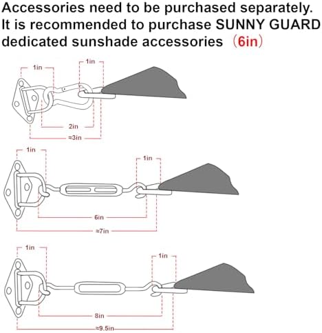 SUNNY GUARD Custom Size 7'x7' Sand Sun Shade Sail Rectangle UV Block Shade - Image 3