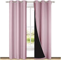 NICETOWN Blackout Curtains 80 inches Long, 2 Pieces, Lavender Pink, Full Light by NICETOWN