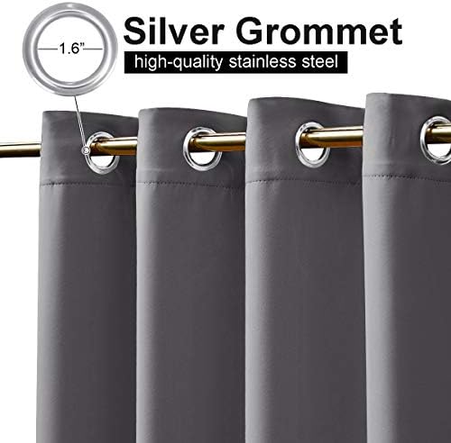 NICETOWN Grey Outdoor Curtains for Patio Waterproof 2 Panels, Windproof - Image 3