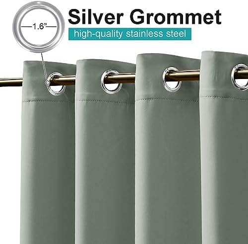 NICETOWN Outdoor Curtain for Patio Waterproof, W66 x L95 inch Sun Blocking UV - Image 2
