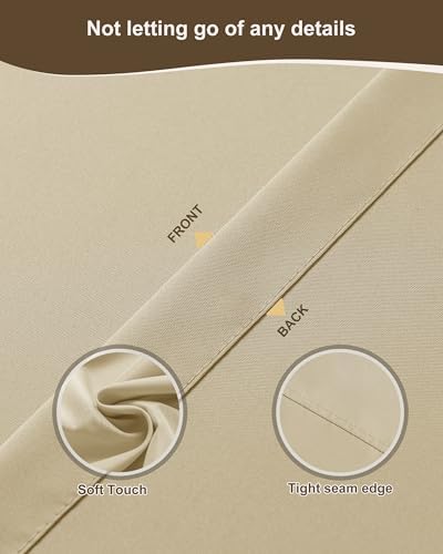 Outdoor Curtains for Patio Waterproof Rod Pocket 6 Pcs 110x95 Inch Cream - Image 5