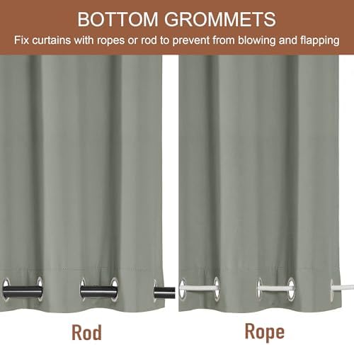 RYB HOME 2 Panels Outdoor Curtains - Image 3