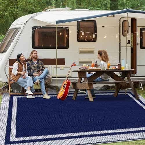 KMAT Outdoor Rug, Waterproof Reversible Patio Rugs, 5x8ft Large Outdoor Area - Image 7