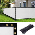 Amgo 6' x 190' White Fence Privacy Screen, 90% Blockage by Amgo