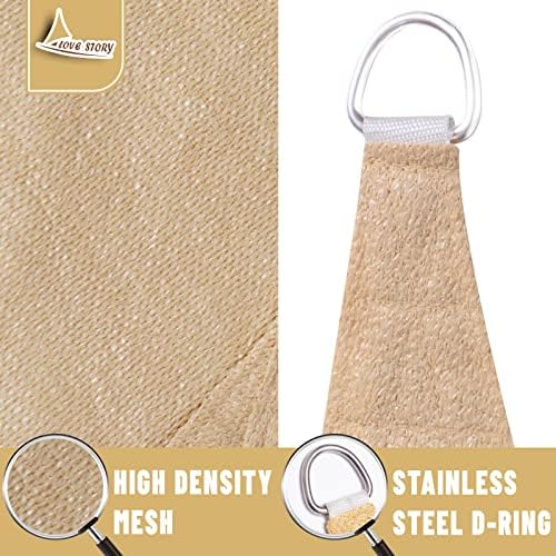 LOVE STORY 14' x 16' Rectangle Sun Shade Sail - Image 5