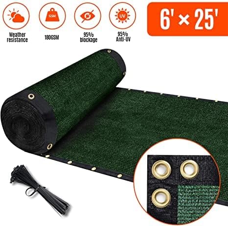 180GSM 6ft x 25ft Fence Privacy Screen Heavy Duty Fence Cover Garden Wall - Image 2