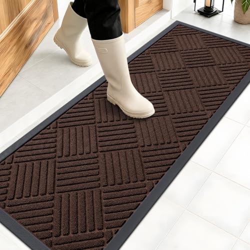 OLANLY Front Door Mat Outside Entrance 47x17, Waterproof Heavy-Duty Doormat by OLANLY