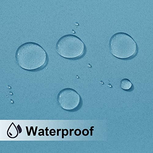 NICETOWN Outdoor Curtains for Patio Waterproof Set of 2, W52 x L84, Teal Blue - Image 4