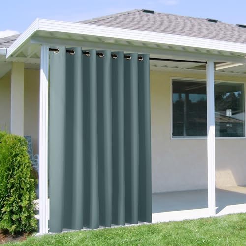 NICETOWN Outdoor Curtain for Patio Waterproof Extra Wide 100 in, Sun Blocking by NICETOWN