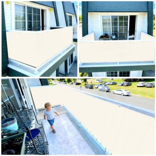 COOLBOYS Customized 3'x5' Butter Cream Balcony Privacy Screen Fence Cover - Image 6