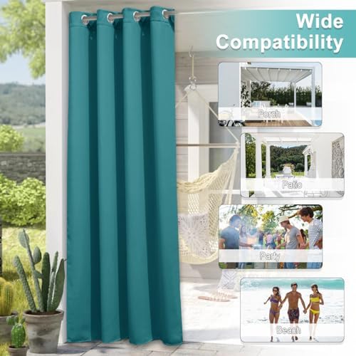 NICETOWN 2 Panels Outdoor Patio Curtains Waterproof 84 inches Long, Rustproof - Image 6