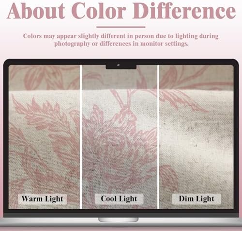 Pink Boho Floral 100% Blackout Curtains 84 Inch 2 Panels - Image 6