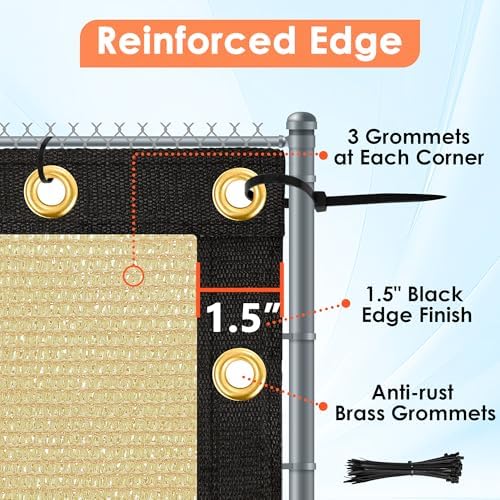 iCover 5x25ft Privacy Screen Fence, Outdoor Fencing Panels, Garden Windscreen - Image 3