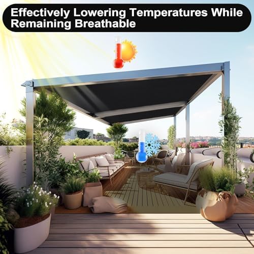 Artpuch 90% Sun Shade Cloth, 8 x 8 FT Pergola Shade Cover Canopy - Image 6
