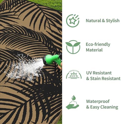 GENIMO Outdoor Rug, Waterproof Plastic Rugs - Image 6