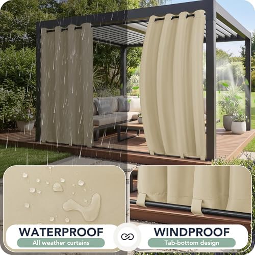 Gazebo Curtains Outdoor Waterproof 6 Panels, Patio Sun Shade - Image 2
