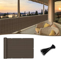 SUNNY GUARD 2'6'' x 12' Balcony Privacy Screen, HDPE Patio Railing Cover Fence by SUNNYGUARD