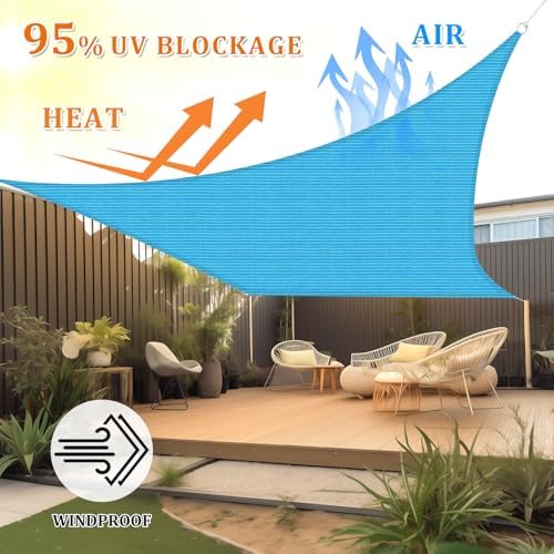 Shade&Beyond 16'X28' Sun Shade Sail Mixed Turquoise Rectangle - Image 2
