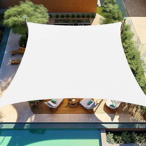 Shade&Beyond 6'X9' Sun Shade Sail White Rectangle by ShadeBeyond