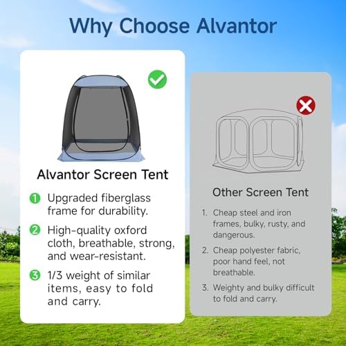 Alvantor Pop Up Screen House Tent, Instant Outdoor Gazebo - Image 2