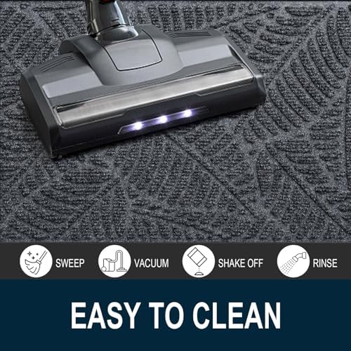 Colorxy Waterproof Front Doormat, Sturdy Natural Rubber Door Mat - Image 5