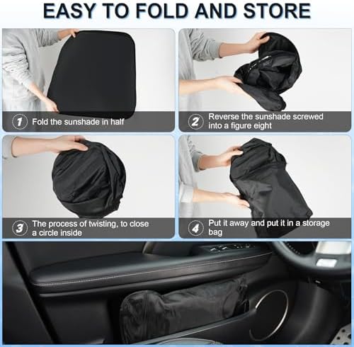 SINGARO Universal 300T Car Windshield Sun Shade, Foldable Reflective - Image 6