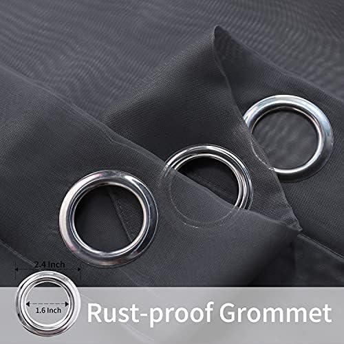 BONZER Outdoor Sheer Curtains for Patio Waterproof 2 Panels - Image 3