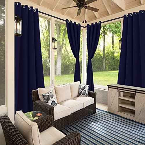 BONZER Outdoor Curtains for Patio Waterproof Weighted Blackout Blinds - Image 6