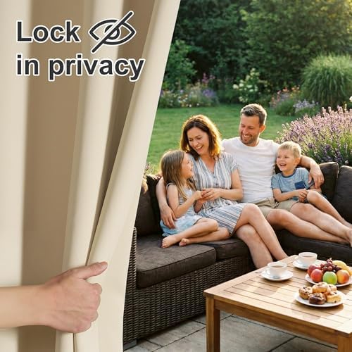 RYB HOME 2 Panels Extra Wide Outdoor Curtains - Image 4