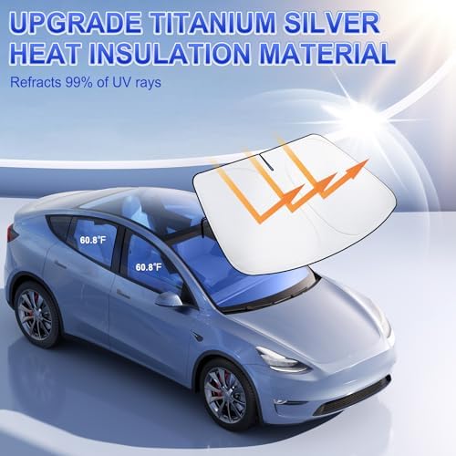 SINGARO Car Windshield Sun Shade, Foldable Reflective Sun Shade - Image 6