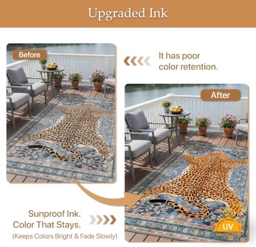 GENIMO Indoor & Outdoor Area Rug 5'x8', Waterproof, Non-Shedding, Easy Cleaning - Image 5