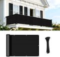 COOLBOYS Customized 3.3'x38' Black Balcony Privacy Screen Fence Cover by Havecooltimewithyourboys
