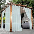 BONZER Sheer Outdoor Curtains for Patio Waterproof 2 Panels by Bonzer