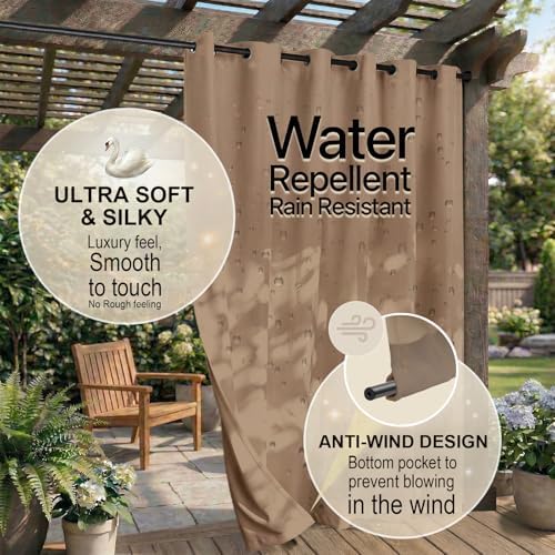 Outdoor Patio Curtain Waterproof Darkening Thermal Insulated Indoor Curtains - Image 4