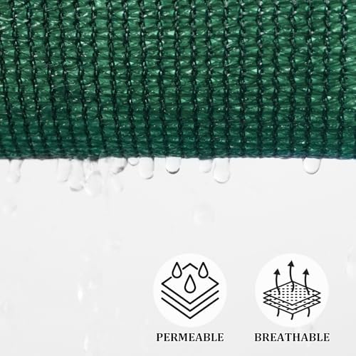 Shade&Beyond 17'X19'X25.5' Sun Shade Sail Dark Green Triangle - Image 3