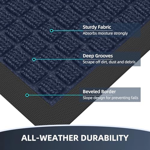 Front Door Mat Outside Entrance, Heavy Duty Doormat, 47.5"x35.5" - Image 4