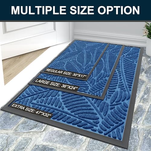Colorxy Waterproof Front Doormat, Sturdy Natural Rubber Door Mat - Image 7