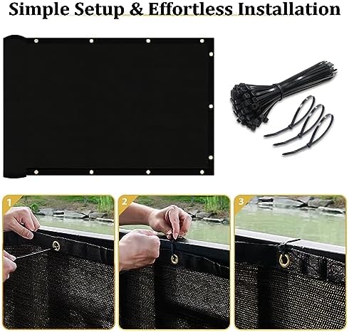 Shade&Beyond 5' X 50' Fence Privacy Screen Heavy Duty 170 GSM Fencing Mesh - Image 4