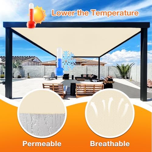 Artpuch Outdoor Pergola Shade Cover 8' X 17' Sun Shade Cloth - Image 4
