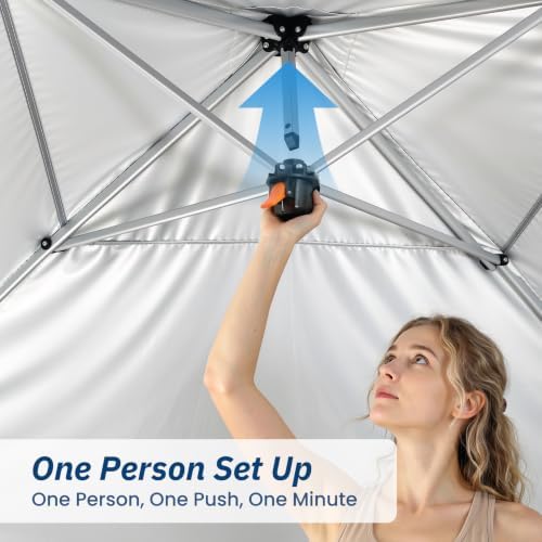 10x10 Pop Up Canopy Tent with 4 Sidewalls, Portable Outdoor Shelter - Image 5