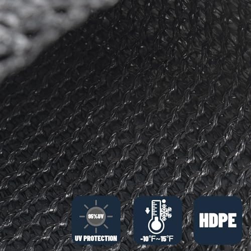 SUNNY GUARD Custom Size 18'x26'x26' Triangle Graphite Grey UV Block Sunshade - Image 4