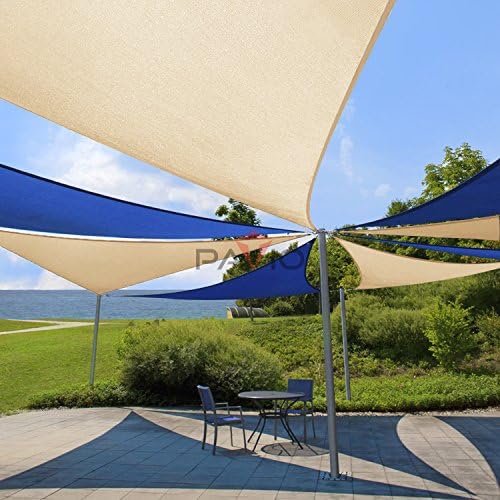 Patio Paradise 14' x 14' x 14' Sun Shade Sail Triangle Canopy Shade Cloth - Image 5