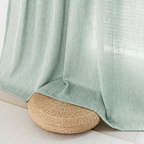MYSKY HOME Living Room Curtains 84 Inches Long Semi Sheer Light Filtering - Image 5
