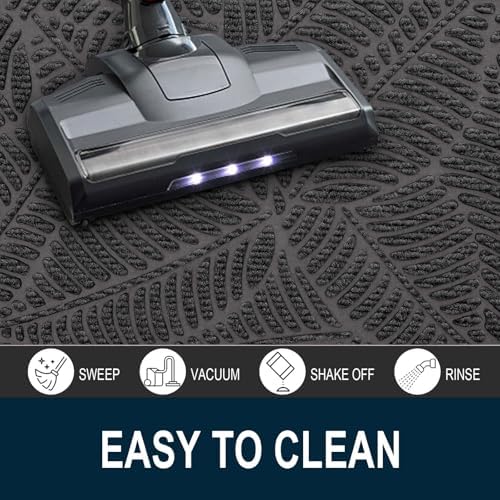 Colorxy Half Circle Waterproof Door Mat, Sturdy Rubber Doormat - Image 5