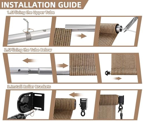 Outdoor Roller Shades, Exterior Cordless Patio Shade Roll Up Blind - Image 6