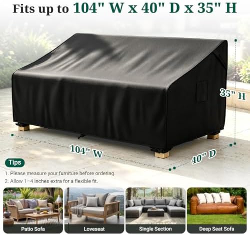MR.COVER 4-Seater Outdoor Couch Cover Waterproof, Patio Furniture Cover - Image 3
