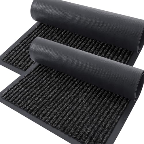 OLANLY 2-Pack Front Door Mats 47x32, Waterproof Heavy-Duty Doormats by OLANLY