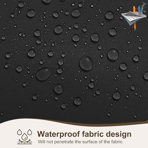 Outdoor Curtains for Patio Waterproof Rod Pocket 6 Pcs 54x108 Inch Black - Image 5